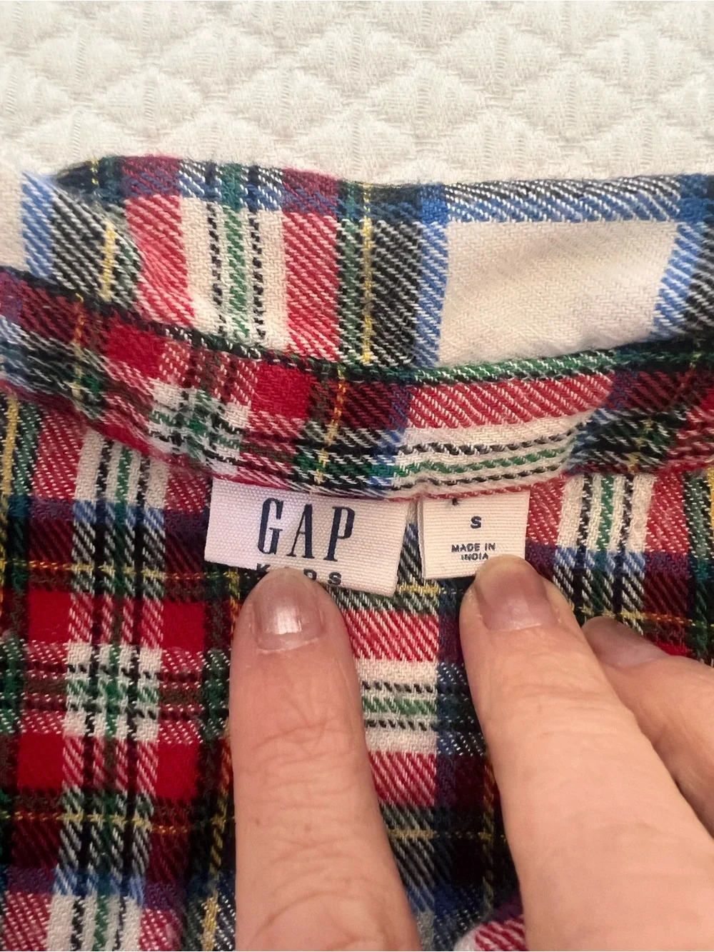 GAP kids plaid